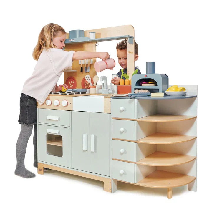 Discover the Ultimate Wooden Play Kitchen: La Fiamma Grand Kitchen by Tender Leaf Toys