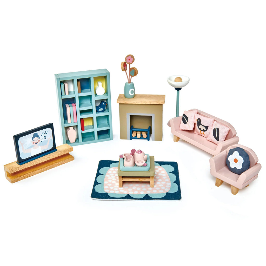 Doll Family & Furniture Collection (5 Room Sets & Doll Family)