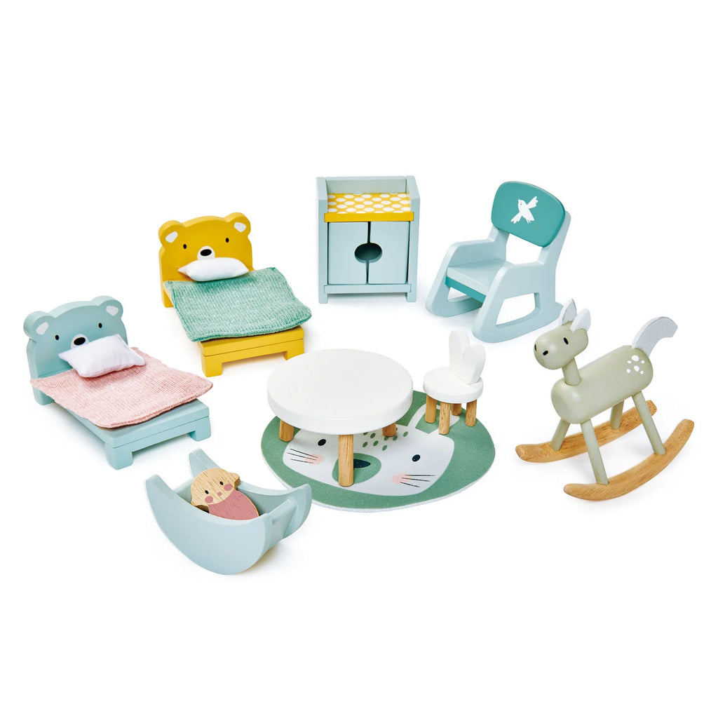 Doll Family & Furniture Collection (5 Room Sets & Doll Family)