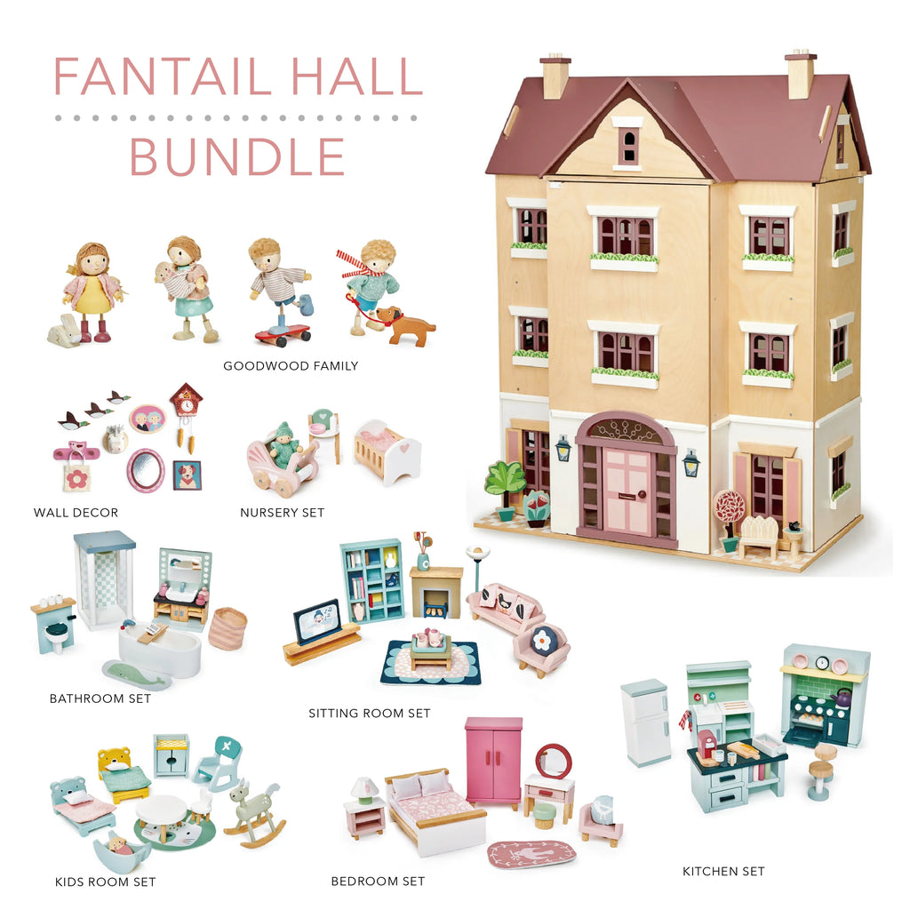 Fantail Hall Collection (with 4 Goodwood Characters, 6 room Sets, Wall Decor)