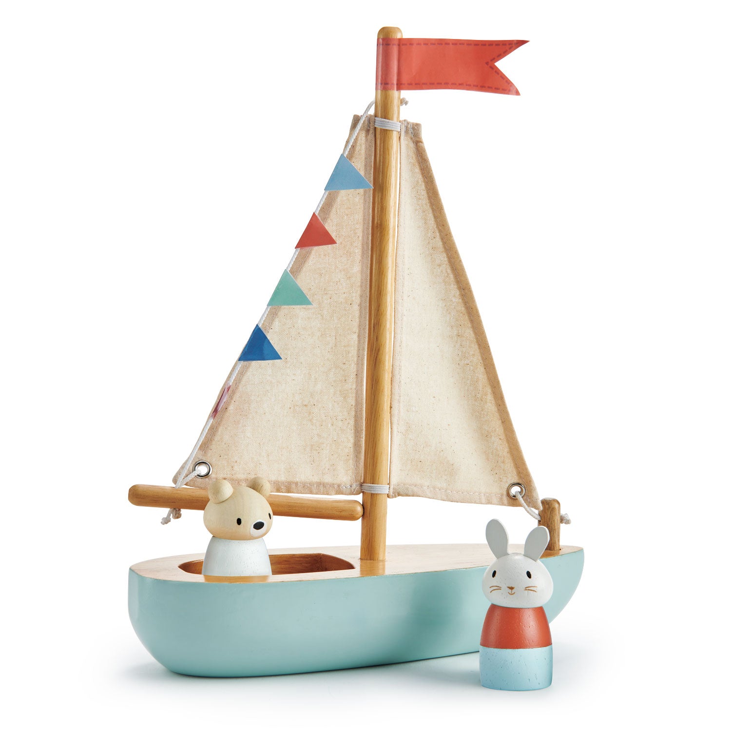 Natural Bathing Toys - Wooden Sail Boat - Ava's Appletree